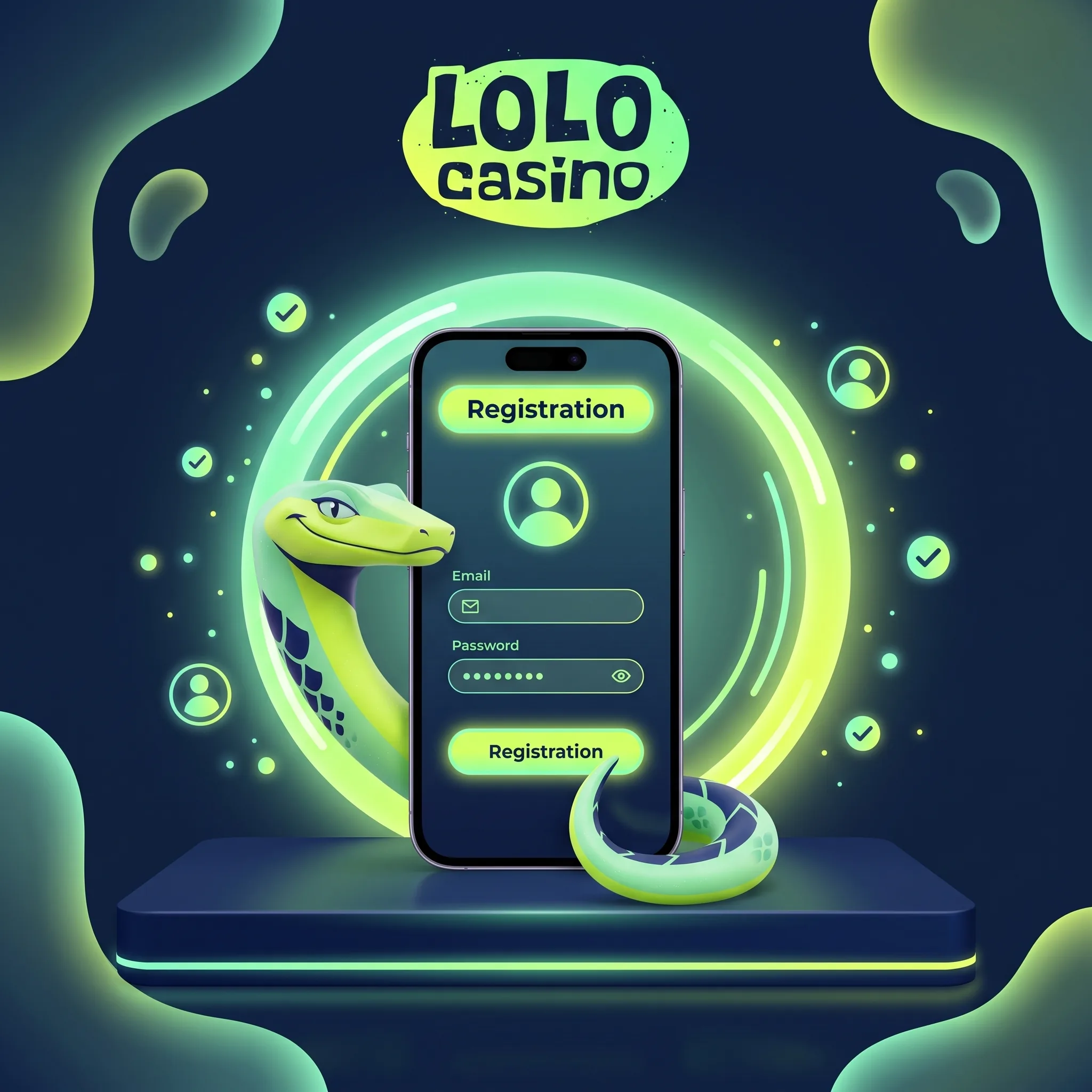 Lolo Casino registration gateway and logo